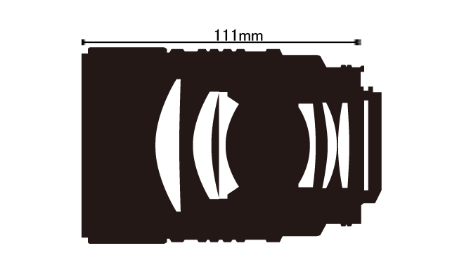 AI AF DC-Nikkor 105mm f/2D レンズ構成図