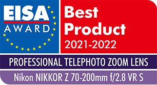 NIKKOR Zレンズ「NIKKOR Z 70-200mm f/2.8 VR S」が「EISA AWARD」の「EISA PROFESSIONAL TELEPHOTO ZOOM LENS 2021-2022」を受賞