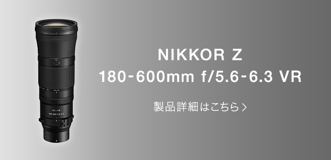 NIKKOR Z 180-600mm f/5.6-6.3 VR 製品詳細はこちら