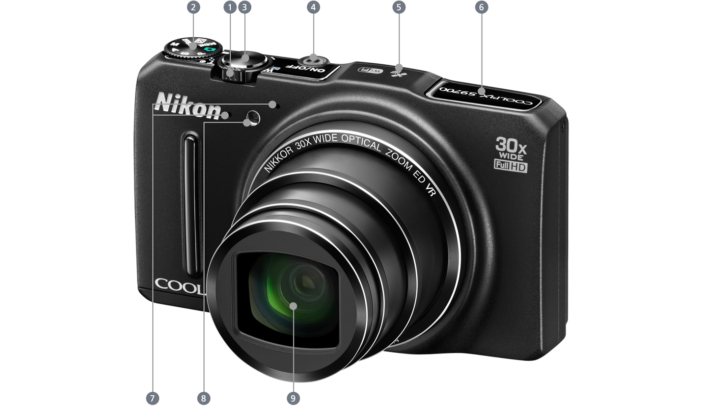 COOLPIX S9700 - 各部名称 | コンパクトデジタルカメラ | ニコン