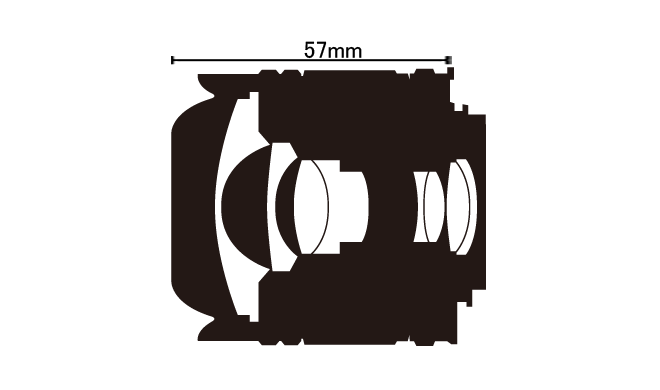 AI AF Fisheye-Nikkor 16mm f/2.8D レンズ構成図