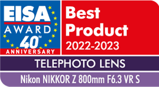 ニッコールレンズ「NIKKOR Z 800mm f/6.3 VR S」が「EISA AWARD」を受賞