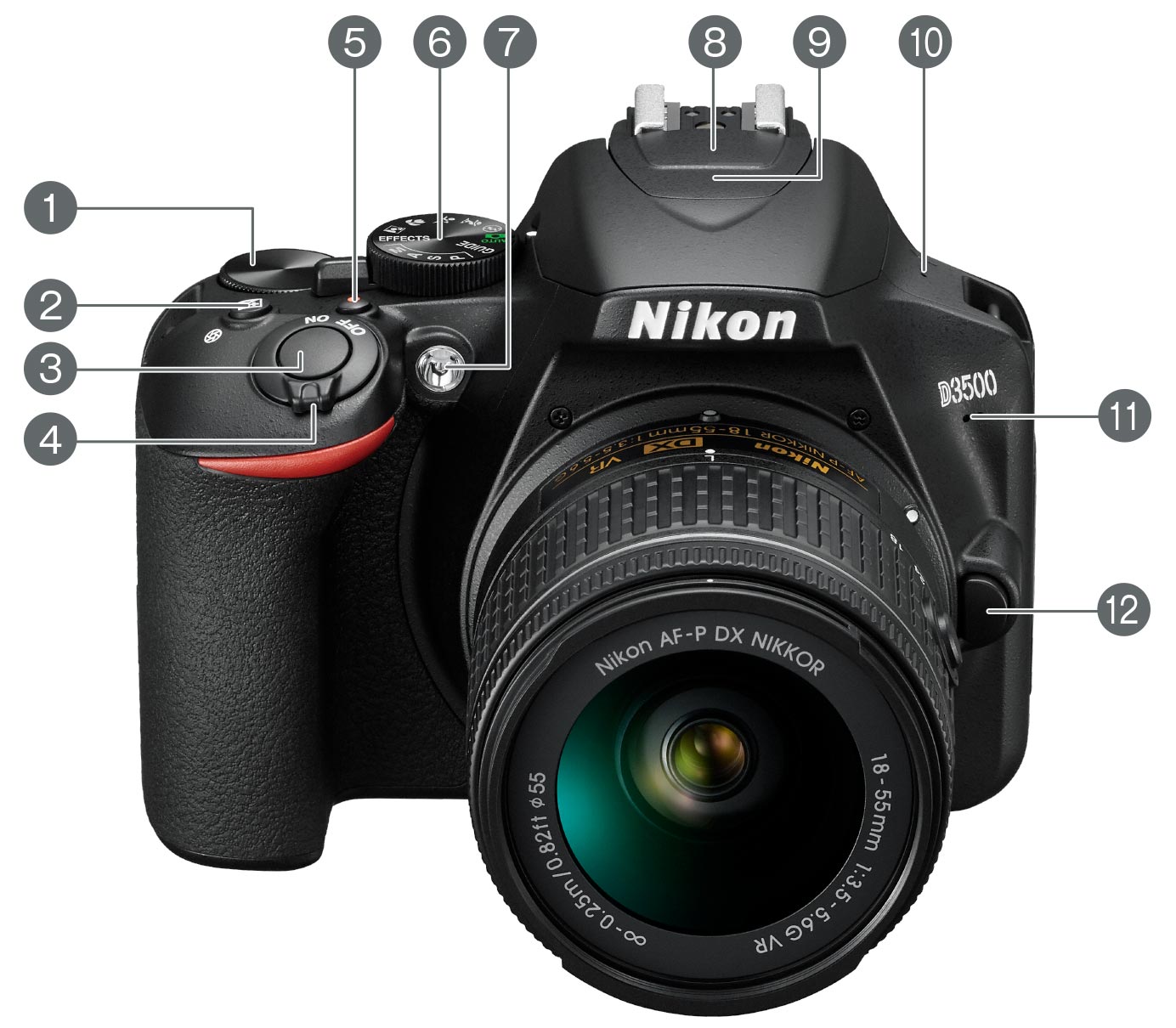D3500 - 各部名称 | 一眼レフカメラ | ニコンイメージング