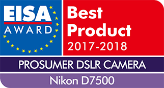 「D7500」が「EISA AWARD」の「EISA PROSUMER DSLR CAMERA 2017-2018」を受賞
