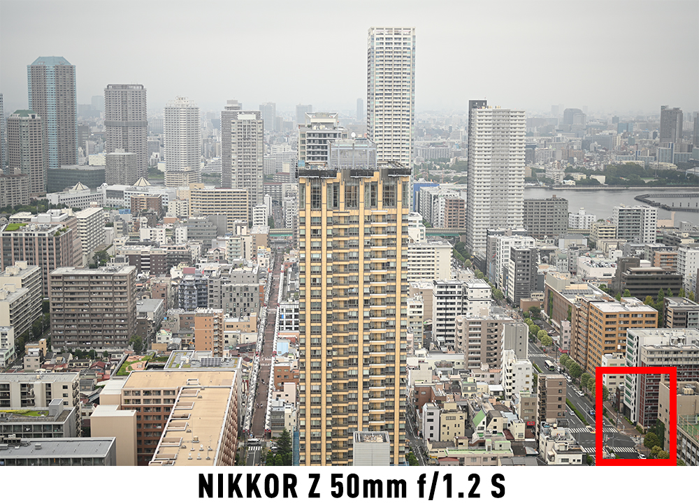 解像比較写真：NIKKOR Z 50mm f/1.2 